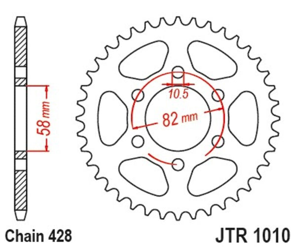 JT Sprock's Steel Reary Sprock 1010 - 430 JTR1010.46