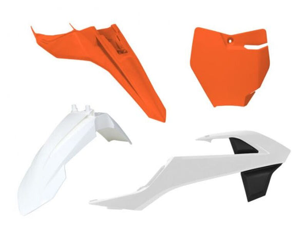 Plastová súprava RaceTech 4-diery-Orange a White R-Kitktm-O23-500