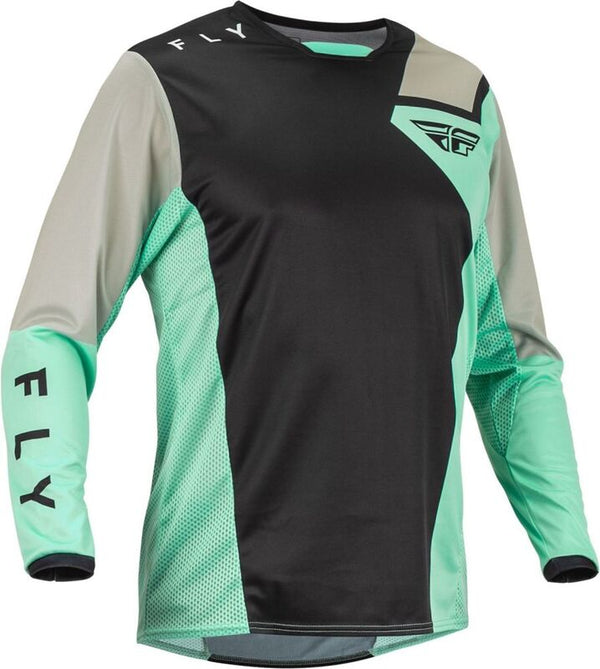 Fly Racing Kinetic Jet Jersey Black/Mint/Grey SM 376-520s