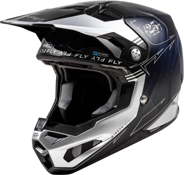 Fly Racing Formula Smart Carbon Legacy Helmet - Blue Carbon/Silver 73-448X
