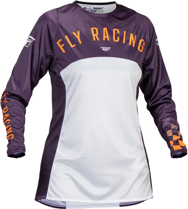Fly Racing Lite Woman Jersey - Deep Purple/White/Neon Coral 377-621L