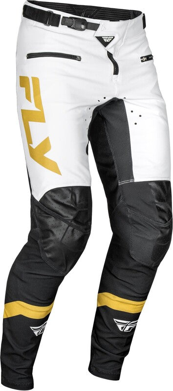 Fly Racing Rayce Bicycle Pants - White/Black/Gold 378-06532