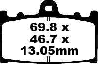 EBC brzdová podložka uhlíka TT nečistota fa366tt
