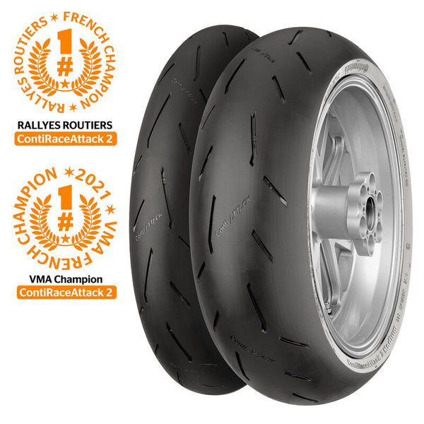Continental Tyre Contirace attack 2 with 190/55 zr 17 m/c 75w TL