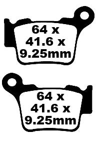 EBC brzdová podložka uhlíka TT nečistota fa368tt