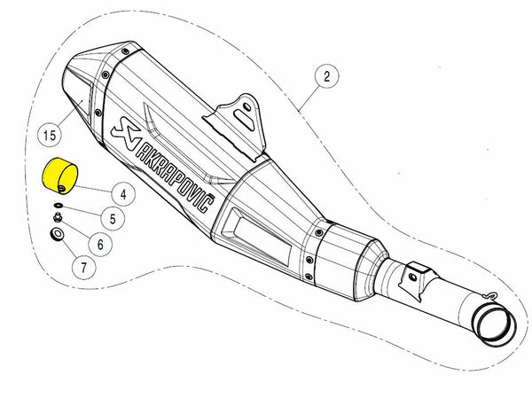 Akrapovic hluk vložte V-TUV349