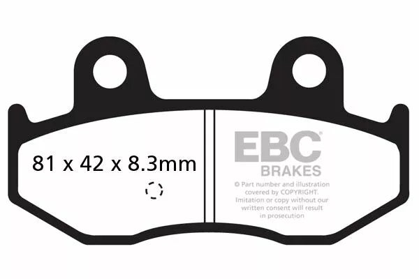 EBC BRAKE PAD CARBON SCOOTER SFAC411