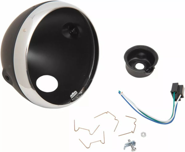 EMGO H/LAMP LUCAS 7 Shell BLK 66-65068