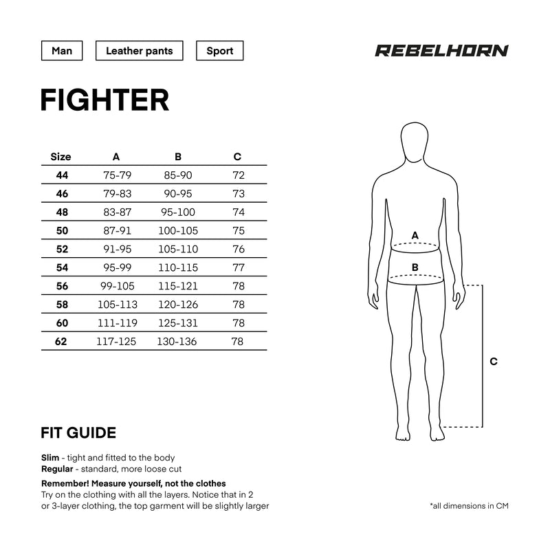 Rebelhorn mc-leather pants fighter black