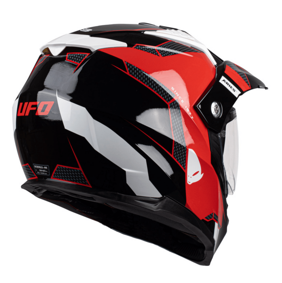 UFO Adventure MC Helmet Aries Aries čierna /červená