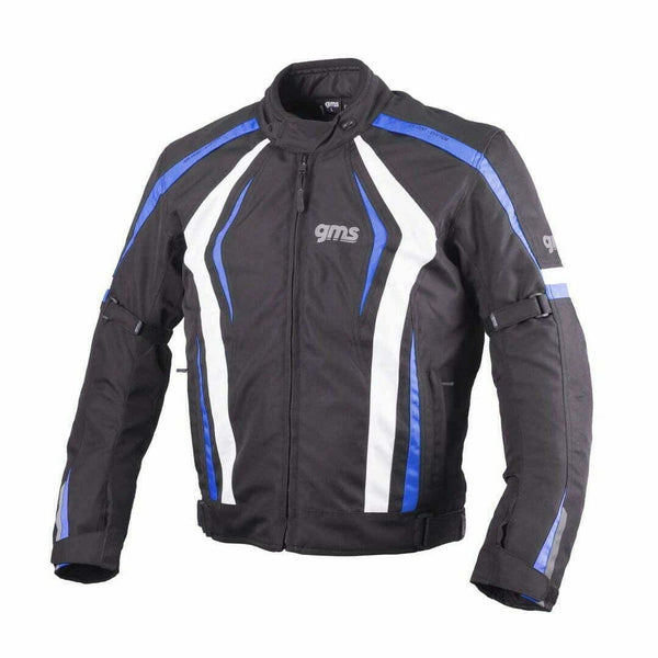 GMS Textile MC bunda Blouson Pace čierna /biela /modrá