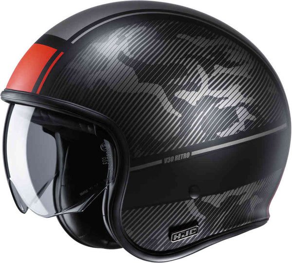 HJC Open MC Helmet V30 Alpi čierna /červená