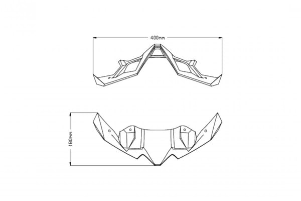 Frontálny spojler nahý Kawasaki Z900 20-21 C/Matte