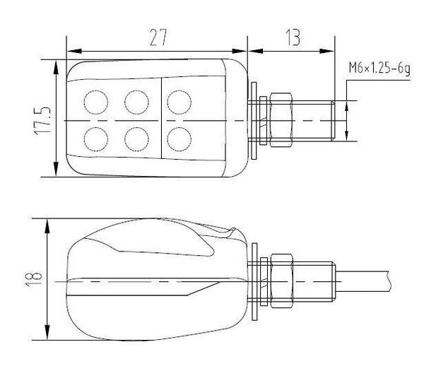 Otáčajte svetlo mod. Chip gay. C/čierna