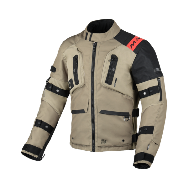 Macna textilná mc bunda higery taupe