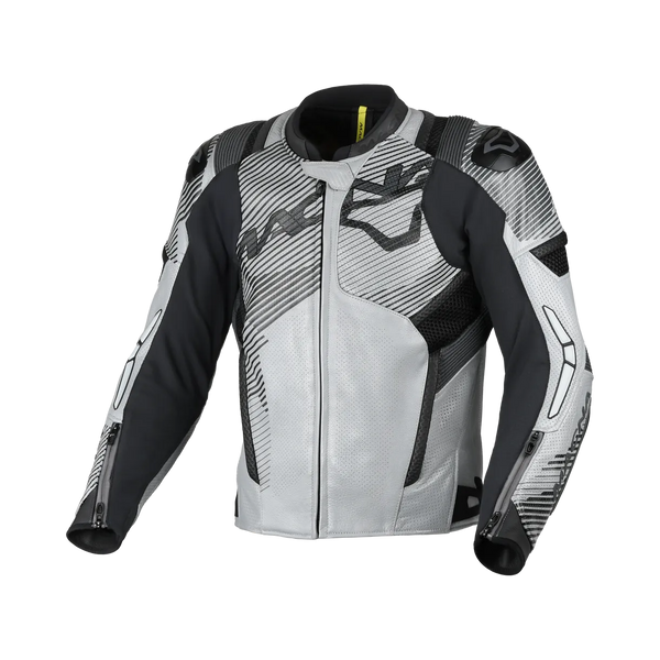Macna Leather Mc-Jacket Ignite Grey /Black