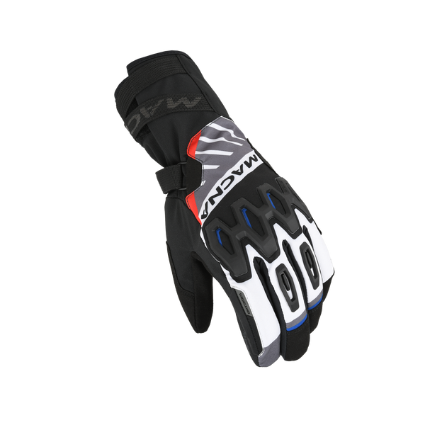 Motorcycle Gloves Macna, Tyrian RTX Light Gray/Black/Red