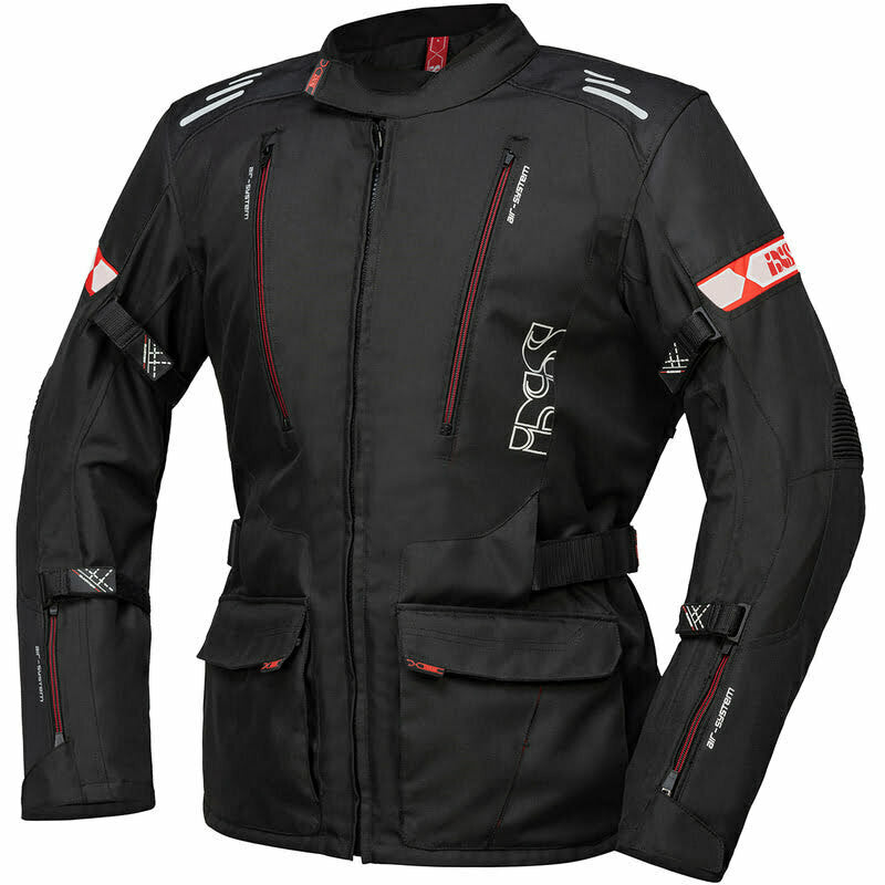 IXS textilná mc bunda Lorin St Black /Red