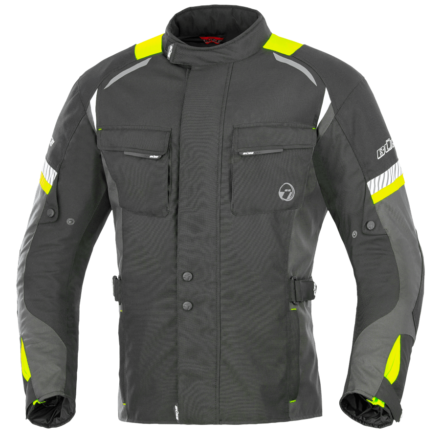 Büse Textile MC jacket Breno Black /Flu