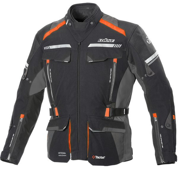 Büse Textile MC Jacket Highland II čierny /oranžový