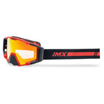 IMX Goggles Sand Red Matt /Black med spegelglas och röd ram, designade för motorcykelkörning och offroad-skydd.