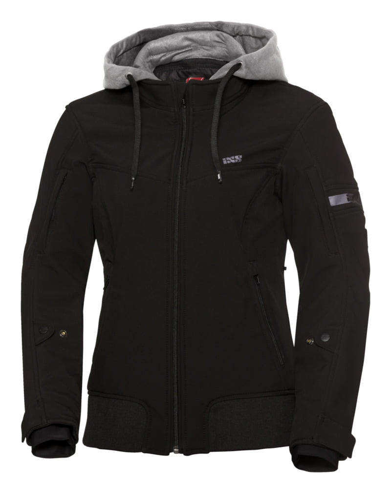 IXS Lady SoftShell MC bunda, takže moto čierna