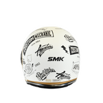 SMK Jet MC Helmet Retro Tracker White