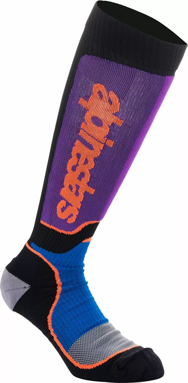 Alpinestars (MX) Sock MX Plus BLK/PUR/BL S 4702324-1246-S