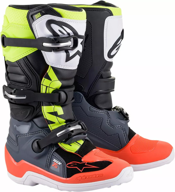 Alpinestars (MX) Boot Tech7s Gy/Rd/YL 8 2015017-9058-8