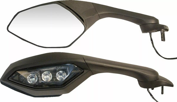 Emgo Mirror L Black Yam 20-37502