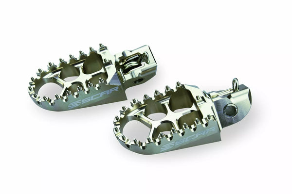 Scar Footpegs EVO SX85 18- SIL S5511T
