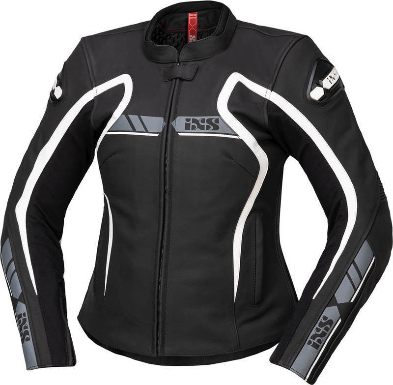 IXS Lady Mc-Leather Jacket LD RS-600 1.0 čierna /šedá /biela