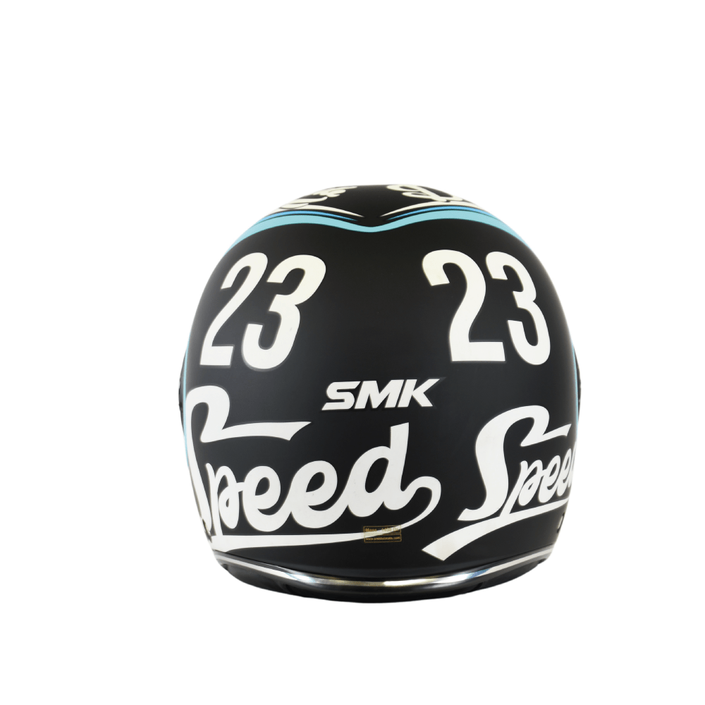 SMK JET MC Helmet Retro Speed ​​Blue