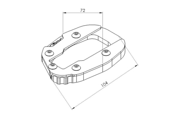 Bočná stopa Edlarger Ducati Multistrada V4 C/B