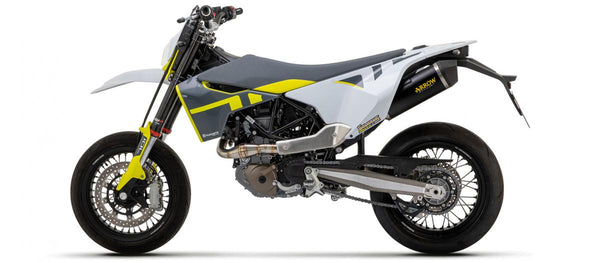 Husqvarna 701 Enduro Supermoto 17 Homologated Aluminum Dark Race Tech Silencer with Carbon End Cap