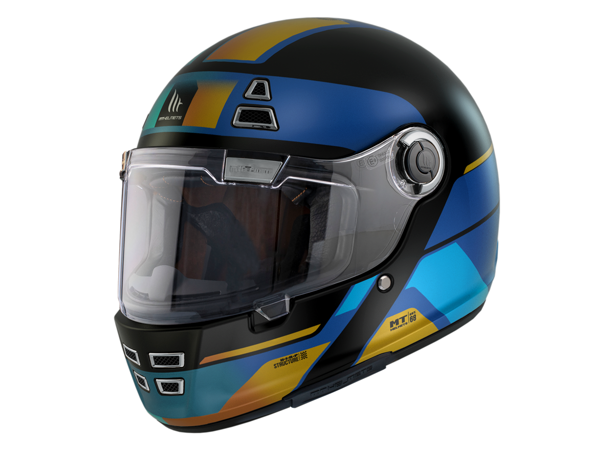 MT prilby integrál MC Helme Jarama 68. C9 Blue Matt