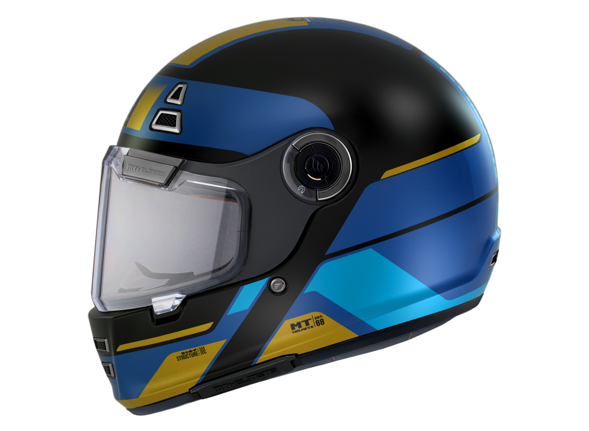 MT prilby integrál MC Helme Jarama 68. C9 Blue Matt