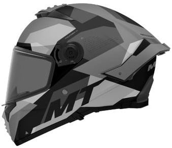 MT Helmets Integral Mc-Hjälm Thunder 4 SV Fade Grå med modern design i grå och svarta nyanser, utrustad med visir och aerodynamiska detaljer.