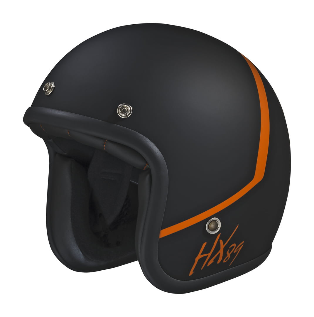 IXS Open MC Helmet 89 2.0 Matt Black /Orange